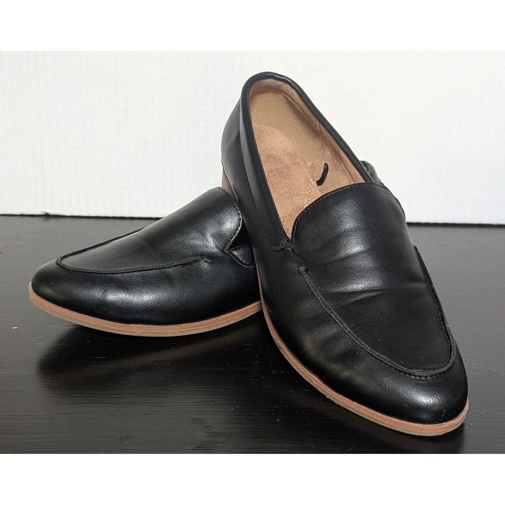 Aerosoles Women's East Side Loafers Size 7.5M Black Slip-On Pointed Toe